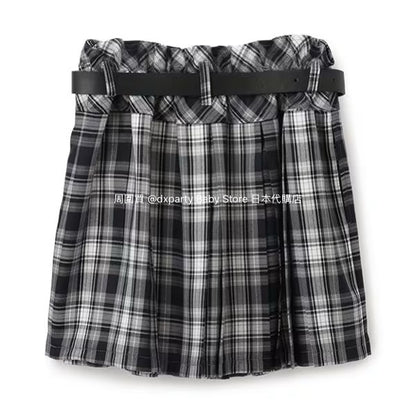 Lovetoxic Checkered Skirt (140-160cm) for Girls (Summer) 