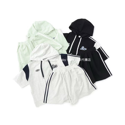 Lovetoxic Japanese Children's Clothing Two-Piece Sports Set (140-170cm) Girls Summer TOPS PANTS 
