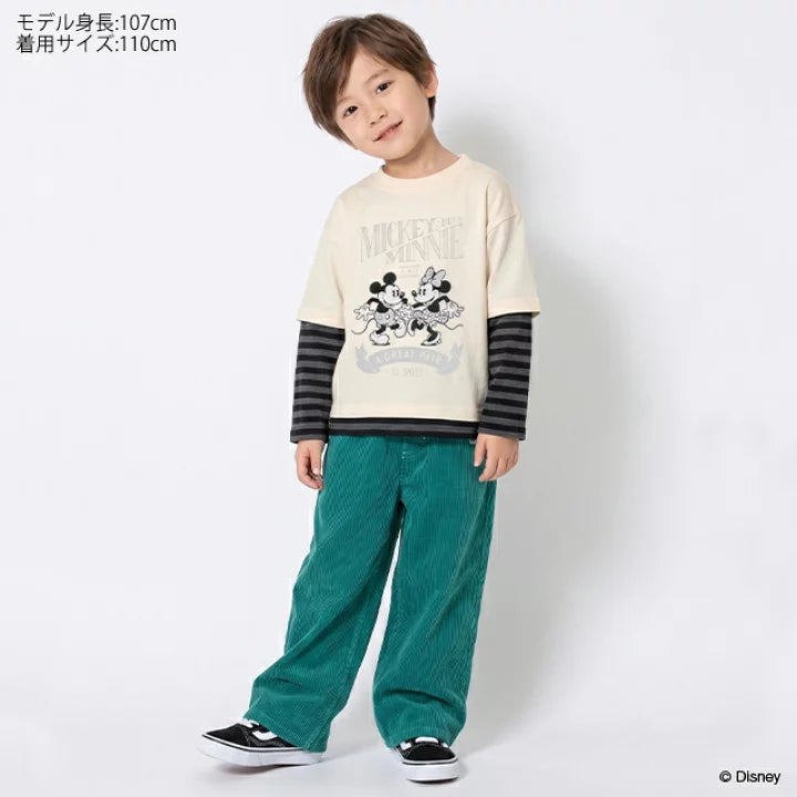 日本童裝 BDL x Disney 假兩件印花上衣 90-140cm 男童款 秋季 TOPS