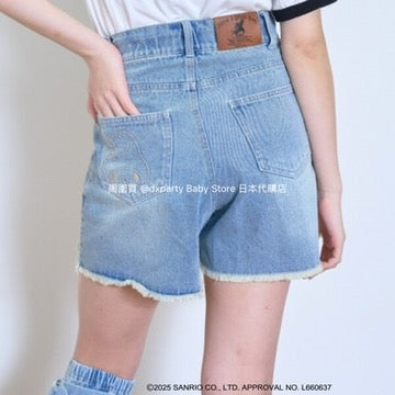 Lovetoxic x Sanrio Japanese Kids' Denim Shorts (140-160cm) for Girls (Summer PANTS) 