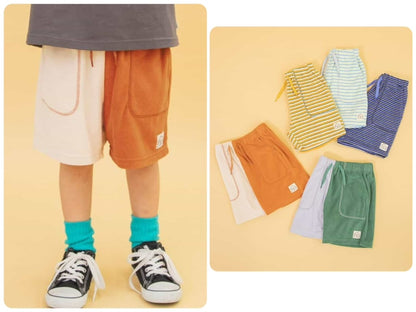 Japanese children's clothing BREEZE toweling striped shorts 80-140cm boys/girls summer PANTS 