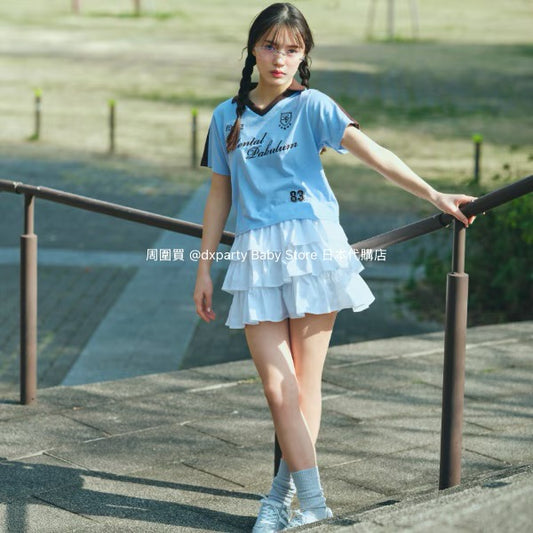 Lovetoxic Japanese Children's Clothing Ruffled Short Skirt 140-160cm Girls Summer SKIRTS 
