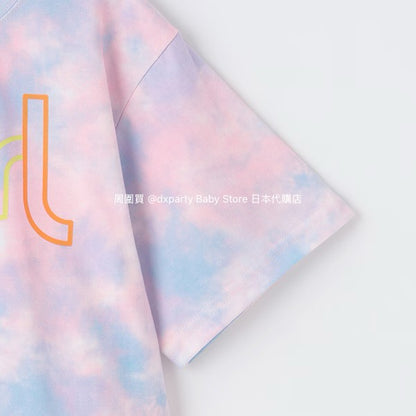 Japanese children's clothing X-girl Stages tie-dye top and culottes two-piece set 80-140cm girls' summer TOPS PANTS 