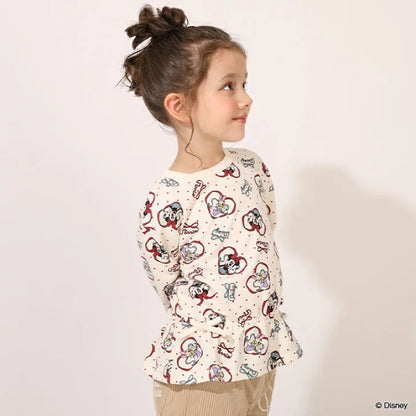 日本童裝 BDL x Disney 裙邊印花上衣 80-130cm 女童款 秋季 TOPS