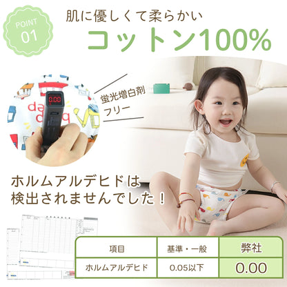 日本直送  防水戒片褲/學習褲 4層/6層 一套5件  90/100/110/120cm 訓練褲