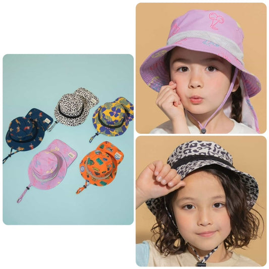 BREEZE UV-Proof and Waterproof Amphibious Bucket Hat (50-56cm) Direct from Japan. Summer Swimwear Collection. 