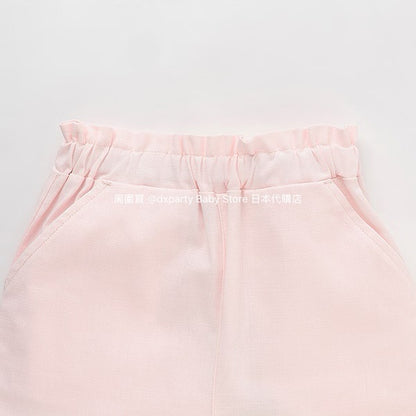 Japanese children's clothing pe#main lace wide-leg pants 80-130cm girls summer PANTS 