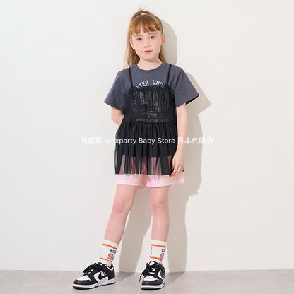Japanese children's clothing X-girl Stages tassel shorts 90-140cm girls summer PANTS 