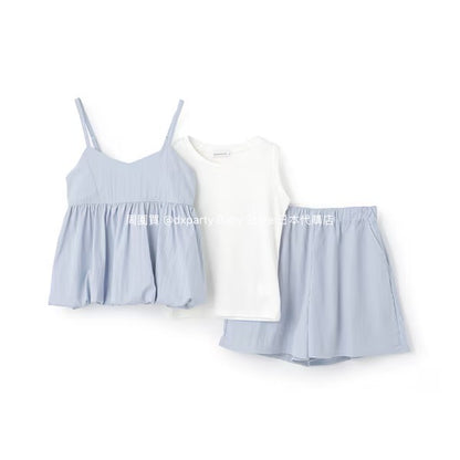 Lovetoxic Japanese children's clothing casual three-piece suit 140-160cm girls summer TOPS PANTS