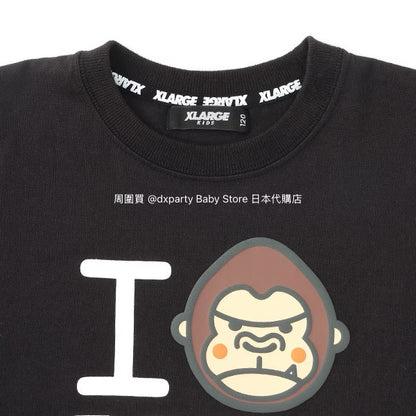 Japanese children's clothing XLARGE KIDS I LOVE XL top 80-140cm boys' summer TOPS 