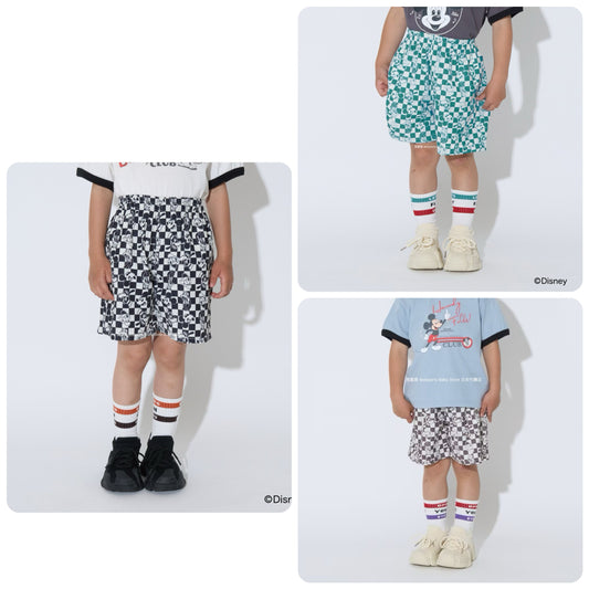 Japanese children's clothing b・R# x Diseny full-print shorts 100-150cm boys'/girls' summer PANTS 