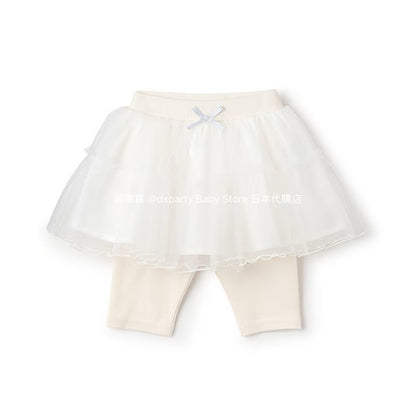 Japanese children's clothing pe#main contact cold fake two-piece five-point long skirt pants 80-130cm girls summer SKIRTS PANTS 