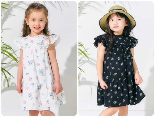 Japanese children's clothing apres les cours floral dress 80-140cm girls summer dresses 