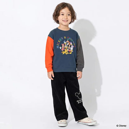日本童裝 BDL x Disney 親子裝 雙色袖衛衣 90-140cm 男童款/女童款 秋季 TOPS