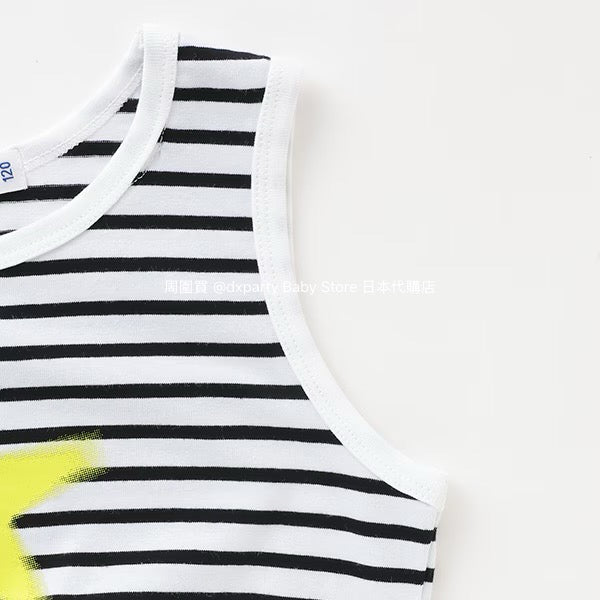 Japanese children's clothing X-girl Stages striped short vest 90-140cm girls summer TOPS 