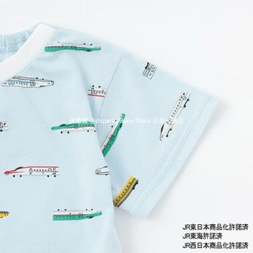 Japanese children's clothing pe#main x Shinkansen pajamas 80-130cm boys' summer railway series pajamas series 