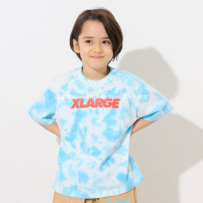 XLARGE KIDS Japanese children's clothing tie-dye top 80-140cm boys' summer TOPS 