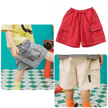 Japanese children's clothing BREEZE wide version of the overalls shorts 80-150cm boys' summer PANTS 