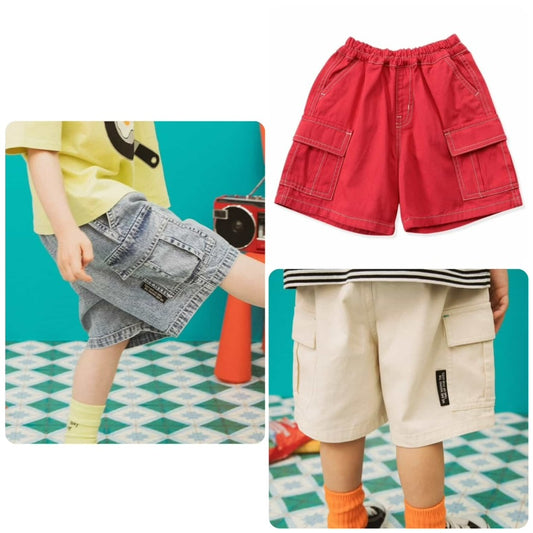 Japanese children's clothing BREEZE wide version of the overalls shorts 80-150cm boys' summer PANTS 