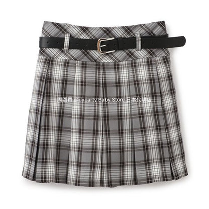 Lovetoxic Checkered Skirt (140-160cm) for Girls (Summer) 