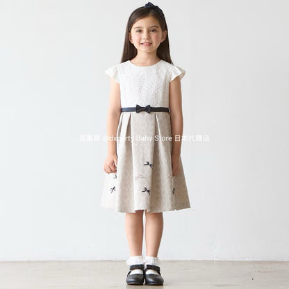 Japanese children's clothing pe#main dress two-piece suit 110-130cm girls summer dress outerwear interview / banquet / performance 