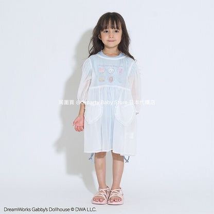 Japanese children's clothing Ly# mine 2Way two-piece sheer jacket 100-150cm girls summer outerwear 
