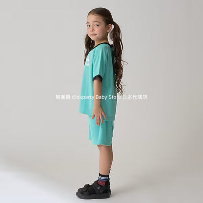 Japanese Kidswear mini#ML Quick-Dry Series Contact Cooling Two-Piece Sports Set (90-140cm) Boys'/Girls' Summer TOPS PANTS 