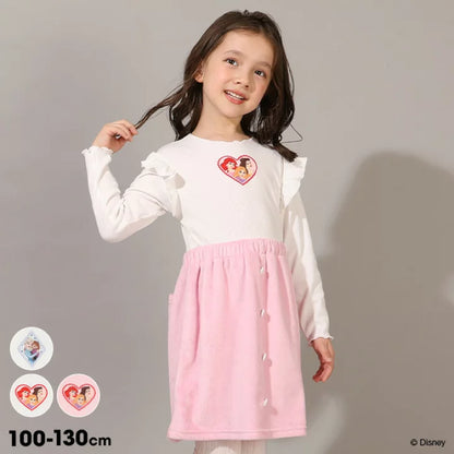 日本童裝 BDL x Disney 公主拼接連身裙 100-130cm 女童款 冬季 DRESSES