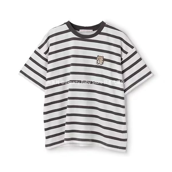 Lovetoxic Japanese children's clothing striped top 140-160cm girls summer TOPS 