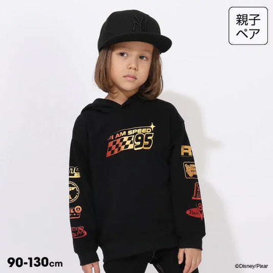 日本童裝 BDL x Disney 親子裝 Cars印花連帽衛衣 90-130cm 男童款 冬季 TOPS