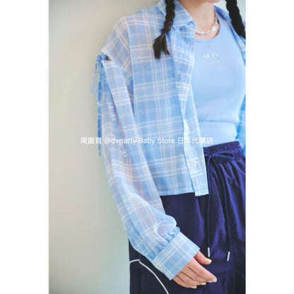 Lovetoxic Japanese children's clothing thin shirt jacket 140-160cm girls summer TOPS OUTERWEAR 