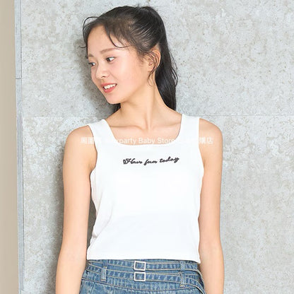 Lovetoxic Japanese Children's Clothing Vest 140-160cm Girls Summer TOPS 