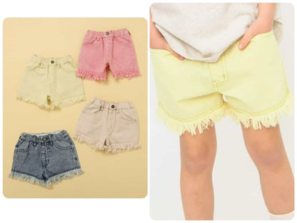 Japanese children's clothing BREEZE tassel shorts 80-140cm girls summer PANTS 