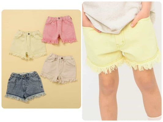 Japanese children's clothing BREEZE tassel shorts 80-140cm girls summer PANTS 