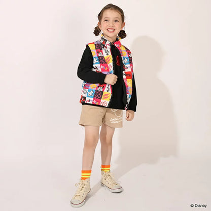 日本童裝 BDL x Disney 彩格夾棉背心外套 90-140cm 男童款/女童款 夏季 OUTERWEAR