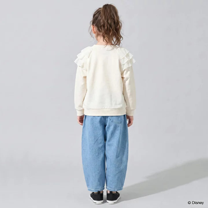 日本童裝 BDL x Disney 公主薄紗肩袖衛衣 100-130cm 女童款 冬季 TOPS