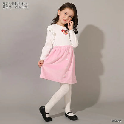 日本童裝 BDL x Disney 公主拼接連身裙 100-130cm 女童款 冬季 DRESSES
