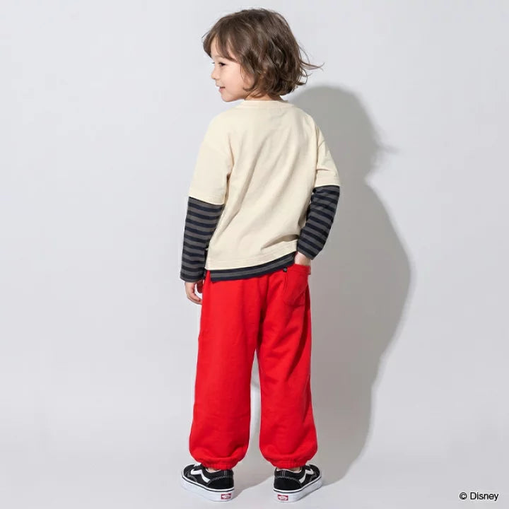 日本童裝 BDL x Disney 運動長褲 80-140cm 男童款/女童款 秋季 PANTS 聖誕紅/新年紅