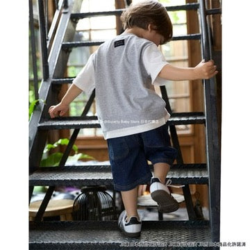 Japanese children's clothing pe#main x Shinkansen two-piece top 80-130cm boys' summer TOPS railway series 