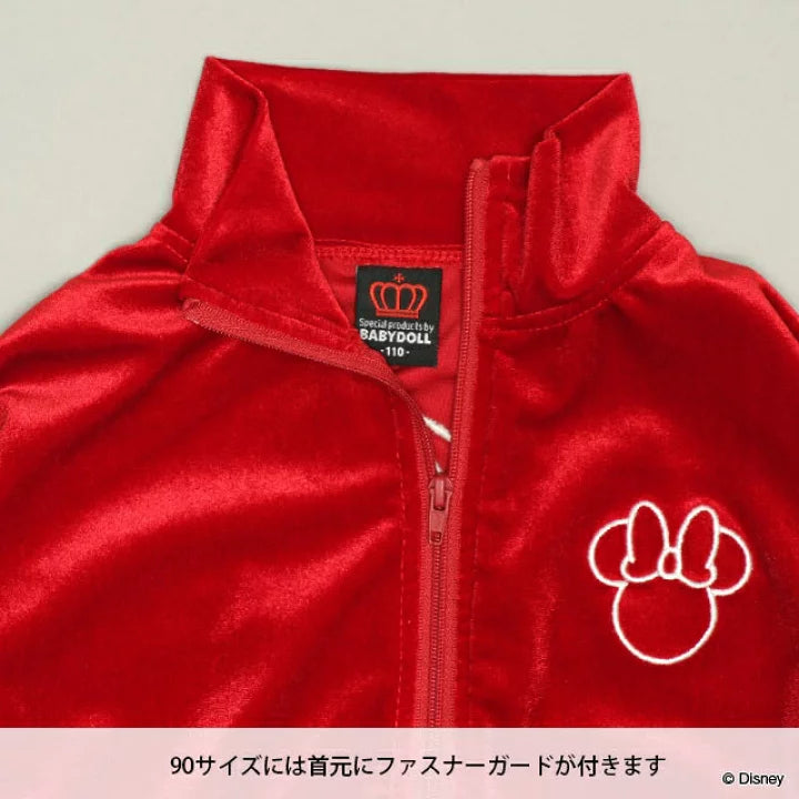 日本童裝 BDL x Disney 絲絨運動外套 80-140cm 男童款/女童款 秋季 OUTERWEAR 聖誕紅/新年紅