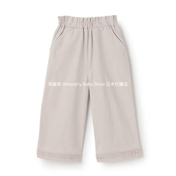Japanese children's clothing pe#main lace wide-leg pants 80-130cm girls summer PANTS 