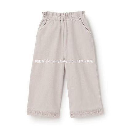 Japanese children's clothing pe#main lace wide-leg pants 80-130cm girls summer PANTS 