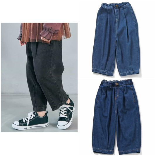 日本童裝 BREEZE 寬鬆牛仔褲 90-160cm 女童款 冬季 PANTS
