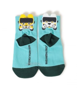 日本直送 BEAMS mini 【COLLABORATION】那須どうぶつ王国 日本製 襪一對 16-21cm 襪系列