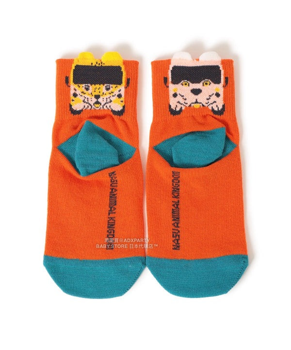 日本直送 BEAMS mini 【COLLABORATION】那須どうぶつ王国 日本製 襪一對 16-21cm 襪系列