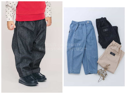 日本童裝 apres les cours 寬鬆長褲 80-130cm 男童款 夏季 PANTS