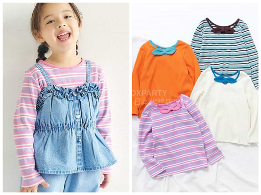 日本童裝 apres les cours 2Way 前後兩著 羅紋上衣 80-140cm 女童款 春季 TOPS