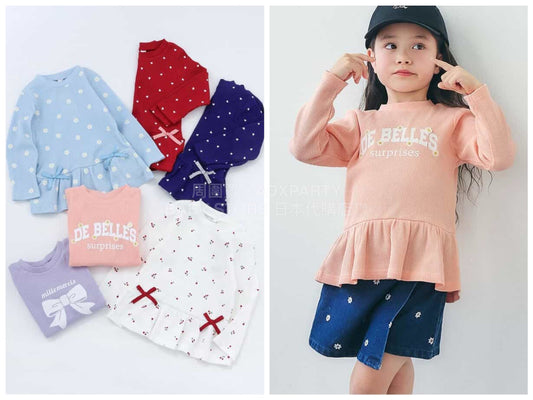 日本童裝 apres les cours 花邊上衣 80-140cm 女童款 春季 TOPS