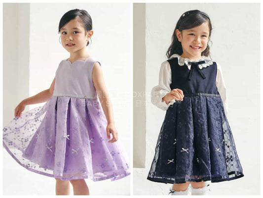 日本童裝 apres les cours 禮服連身裙 100-130cm 女童款 春季 TOPS 面試/宴會/表演