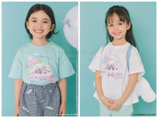 日本童裝 aF#a325 x Sanrio Cinnamoroll 印花上衣 100-150cm 女童款 夏季 TOPS